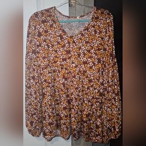 Womens Longsleeve Floral Top Size-XL